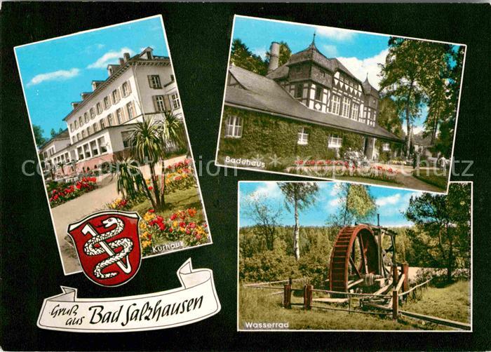 Bad Salzhausen Wasserrad Badehaus Kurhaus