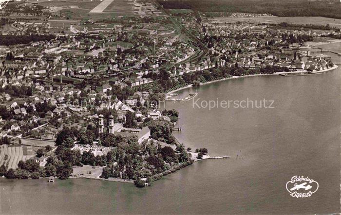 FRIEDRICHSHAFEN Bodensee BW Bodensee Luftbild Schloss Kirche Stadtansicht Hafen