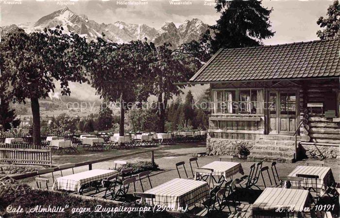 GARMISCH-PARTENKIRCHEN Bayern Cafe-Almhuette Zugspitzgruppe Alpspitze Hoellental