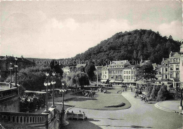 SPA Belgium Jardins-du-Casino Park Promenade Laternen Baeume Huegel Villen