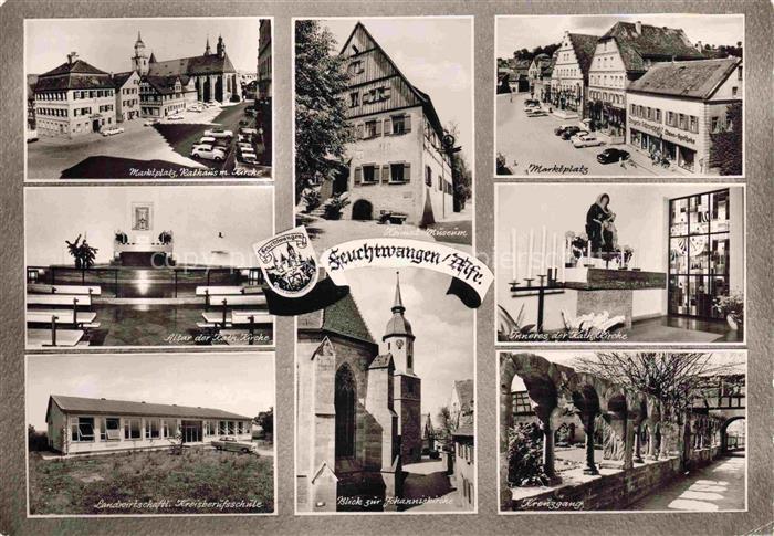Feuchtwangen Mehrbildkarte Marktplatz Rathaus Kirche Johanniskirche Kreuzgang Mu
