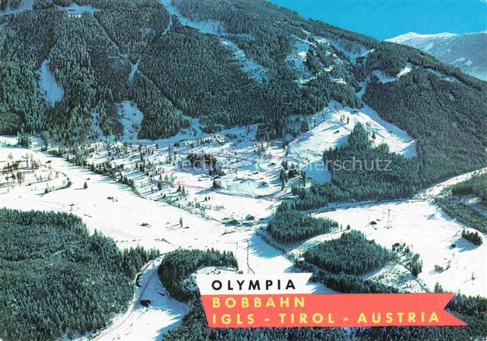 Igls INNSBRUCK Tirol AT Olympia-Bobbahn Bobsled Wintersport Fliegeraufnahme Schn
