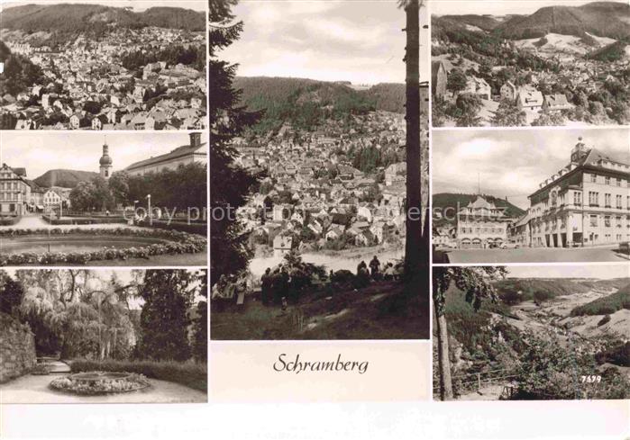 Schramberg BW Stadtpanorama Kirche Marktplatz Park Rathaus Tal Schwarzwald Mehrb