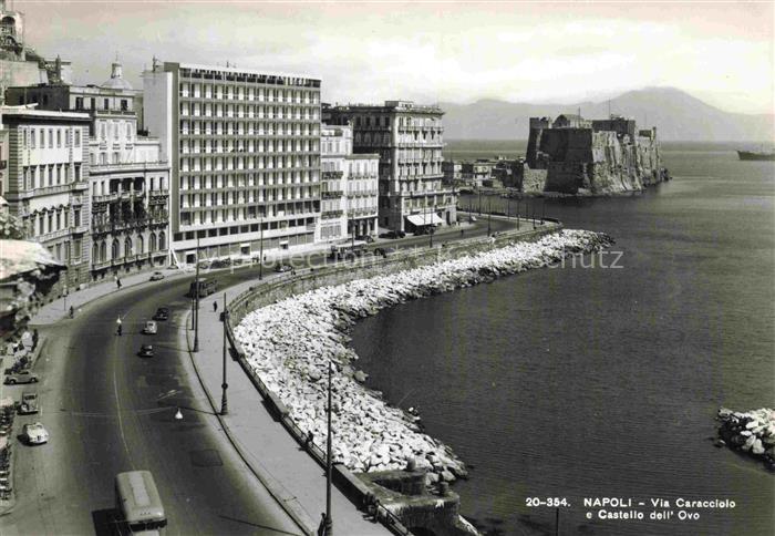 NAPOLI Neapel Naples IT Via-Caracciolo Castello-dell Ovo Meer Strandpromenade Ho