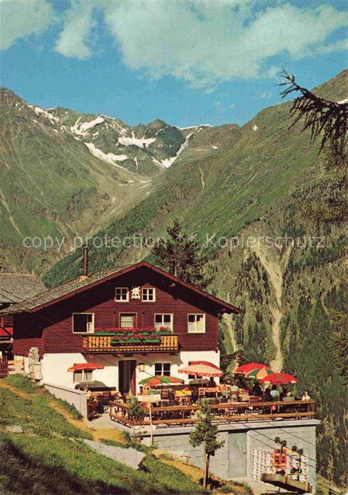 Edelweisshuette 1821m Soelden oetztal AT Edelweisshuette Alpengasthaus Terrasse