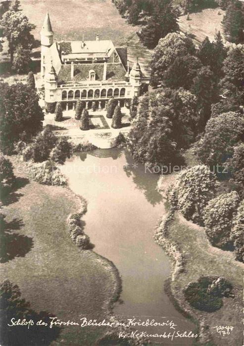 Krieblowitz Niederschlesien Krobielowice PL Schloss-Bluecher Fliegeraufnahme Sch