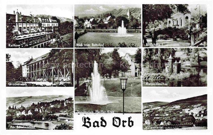 Orb BAD ORB Hessen Kurhaus Gradierwerk Badehaus Sanatorium-Pfeiffer-Krug Kurpark