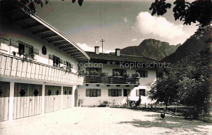 Thumsee Bad Reichenhall Bayern Haus-Seeblick Bauernhaus Berge Balkon Hof Alpen P