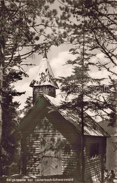 Lauterbach Schwarzwald Bergkapelle Holzkapelle Kirchturm Baeume Schwarzwald Wald