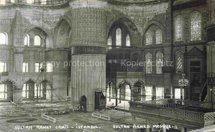 ISTANBUL Constantinopel TK Sultan-Ahmet-Camii Blaue-Moschee Innenperspektive Sae