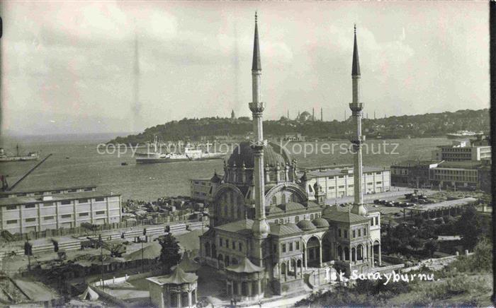 ISTANBUL Constantinopel TK Sarayburnu Moschee Minarette Bosporus Schiffe Hafen