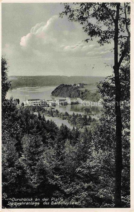 Baldeneysee EssEN NRW Baldeneysee Stadtwehranlage Durchblick-an-der-Platte See W