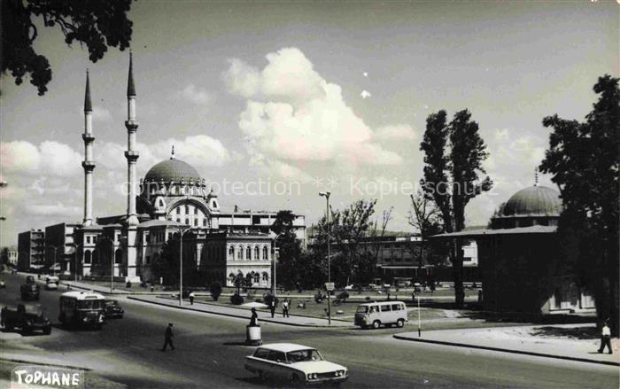 Tophane ISTANBUL Constantinopel TK Tophane Nusretiye-Moschee Minarett Kuppel Str