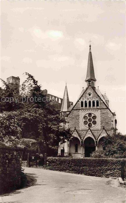 Koenigstein Taunus Evangelische-Kirche Burg Turm Baeume Strasse Taunus Hoehenlu