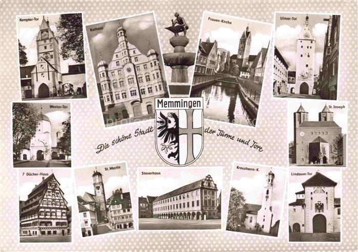 Memmingen Bayern Kempter-Tor Rathaus Frauen-Kirche Ulmer-Tor Wester-Tor St-Marti