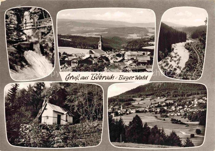 Boebrach Regen Bayern Wasserfall Bruecke Kirche Panorama Waldbach Kapelle Bayeri