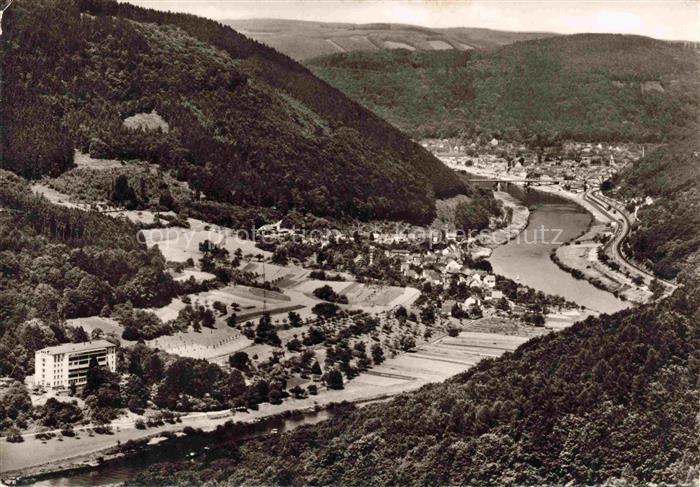Rockenau Neckartal Neckar Fluss Wald Fliegeraufnahme Kurhotel Sportplatz Tal