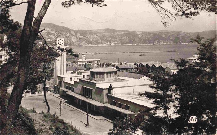 Philippeville Algerie Gare-C.F.A. Baie Hafen Meer Bahnhof Uhrturm Industriegebae