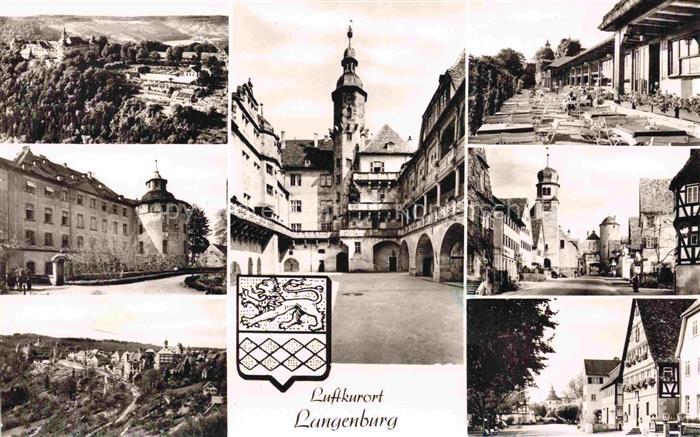 Langenburg Wuerttemberg Schwaebisch-Hall BW Schloss Schlosshof Stadtturm Fachwer