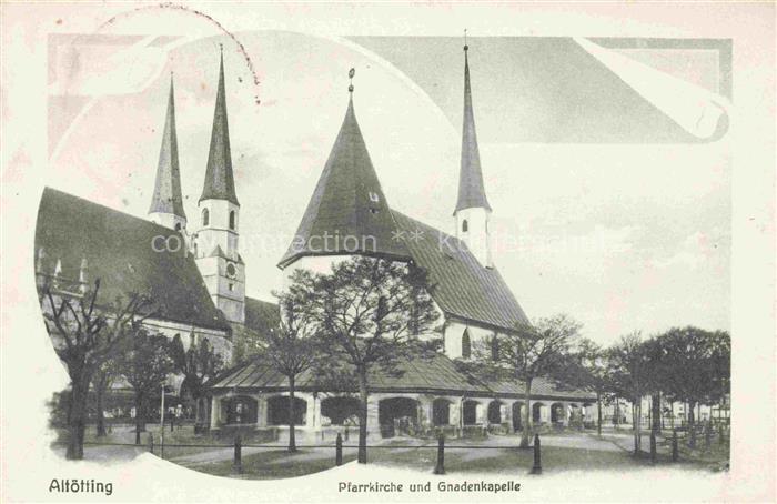 ALToeTTING Bayern Pfarrkirche Gnadenkapelle Kirchturm Stiftskirche Platz Wallfah