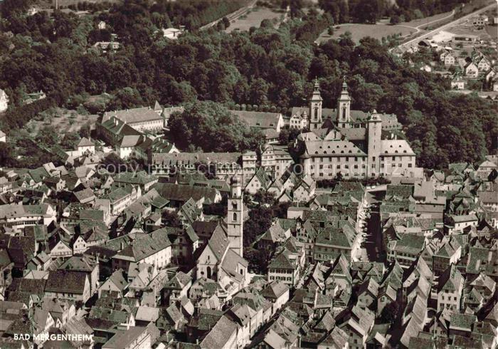 BAD MERGENTHEIM BW Luftbild Schloss Altstadt Kirche Stadtansicht Daecher