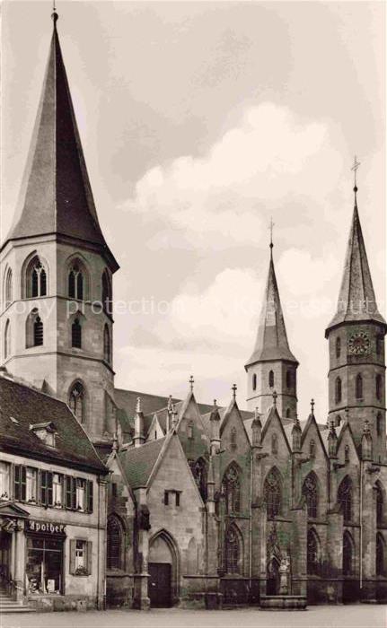 KAISERSLAUTERN CITY Stiftskirche Kirchturm Apotheke Gotik Kirchenschiff Kirchenp