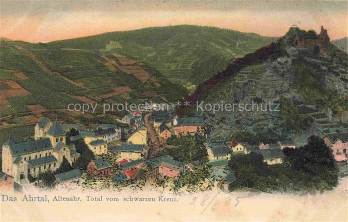 Altenahr Ahrweiler Rheinland-Pfalz Ahrtal Dorf Burg-Are Weinberge Kirche Talblic