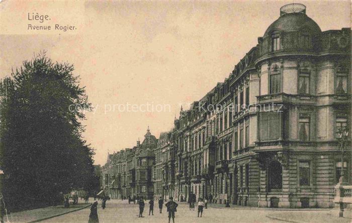 LIEGE Luettich Luik Belgie Avenue-Rogier Gruenderzeitgebaeude Boulevard Buerger
