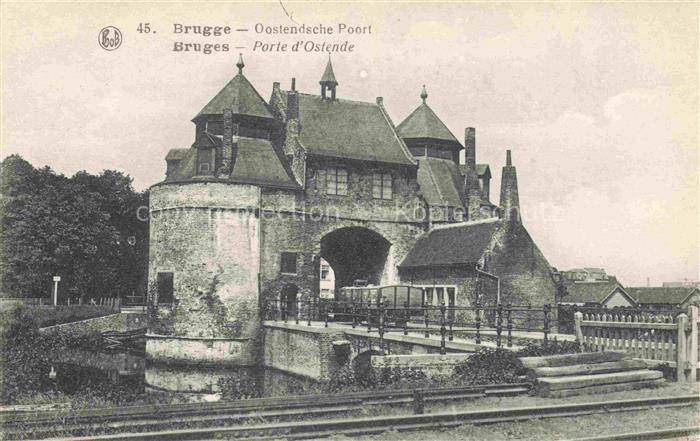 BRUGGE Bruges Belgie Oostendsche-Poort Porte-d Ostende Stadttor Mittelalter Brue