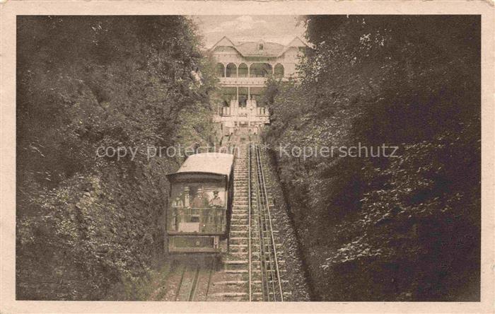 BAD EMS Rheinland-Pfalz Bergbahn Zahnradbahn Schienen Wald Kurhaus Fahrgaeste