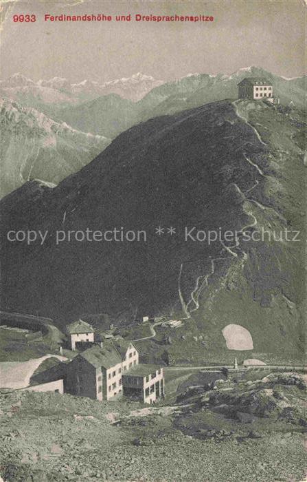 Dreisprachenspitze Ferdinandshoehe Dreisprachenspitze Berghotel Alpenhotel Gipfe