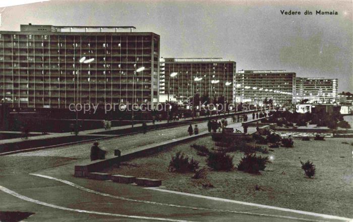Mamaia Constanta Konstanza RO Hochhaeuser Kurort Nachtaufnahme Promenade Parkanl