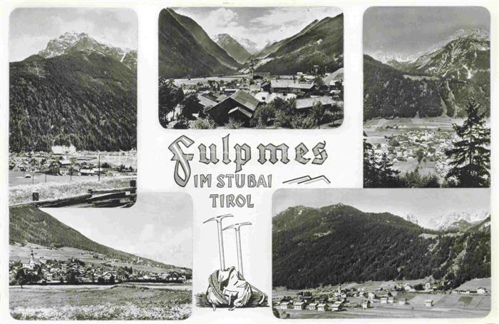 Fulpmes Innsbruck Tirol AT Stubai Bergtal Mehrbildkarte Ortschaft Wald Berge Alp