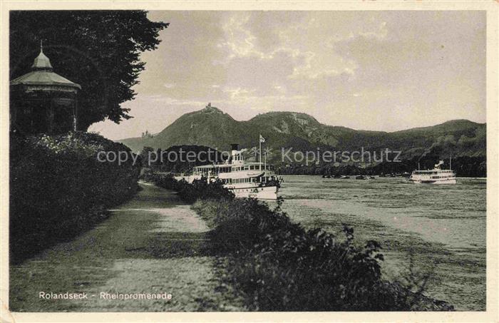 ROLANDSECK Remagen Ahrweiler Rheinland-Pfalz Rheinpromenade Rhein Drachenfels Da