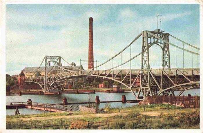 Wilhelmshaven CITY Kaiser-Wilhelm-Bruecke Haengebruecke Schornstein Industrie H
