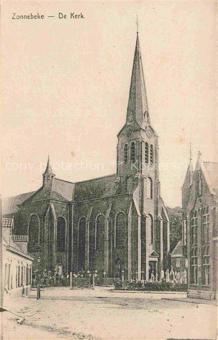 Zonnebeke Zonnebecke Ypern West-Vlaanderen Belgie De Kerk