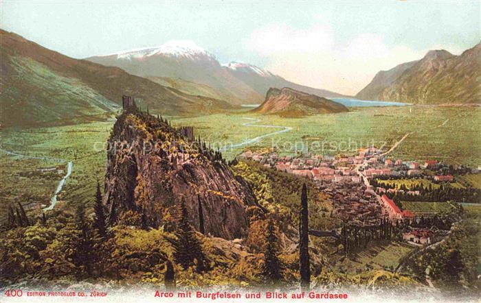Arco  Trentino IT Burgfelsen Gardasee