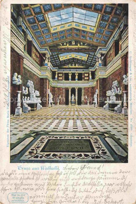 Walhalla Marmorhalle Gedenktafeln Buesten