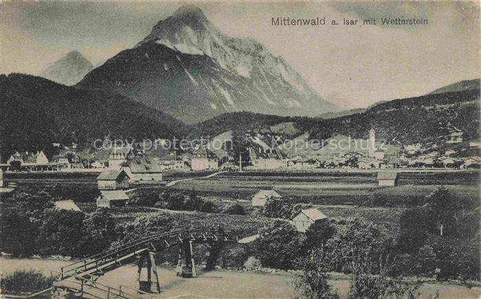 MITTENWALD Bayern Isar mit Wetterstein
