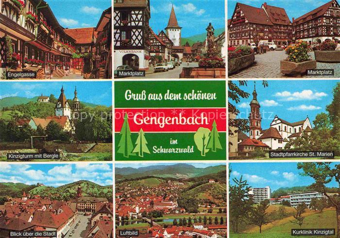 Gengenbach Schwarzwald BW Marktplatz Kurklinik Kinzigtal Kinzigturm Bergle