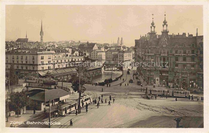 STRAssENBAHN Tramway-- Zuerich Bahnhofbruecke