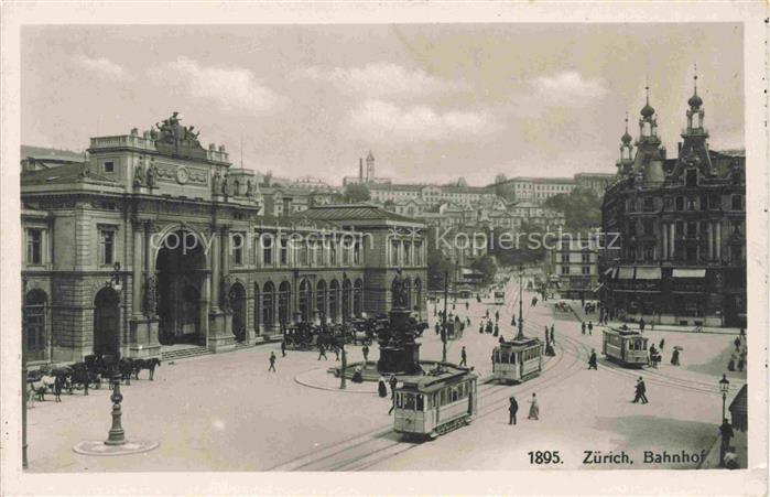 STRAssENBAHN Tramway-- Zuerich Bahnhof Schweiz