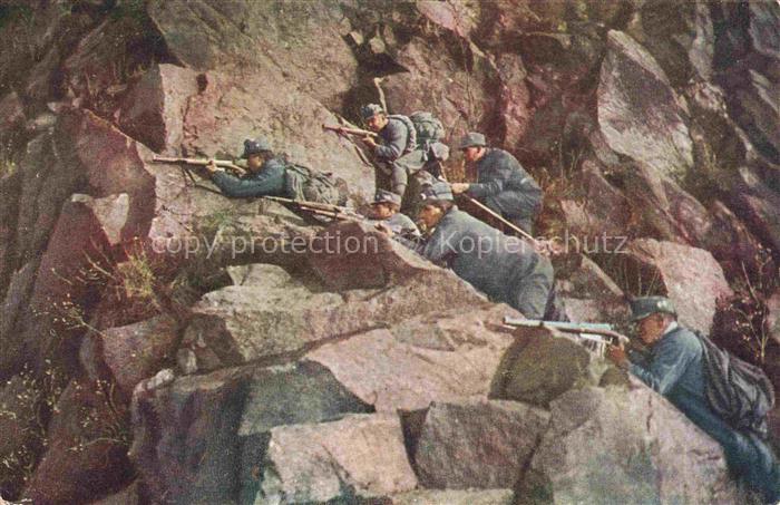 Gebirgsjaeger Chasseur Alpins Reggimento Alpini Militaria-- Vorpostengefecht in