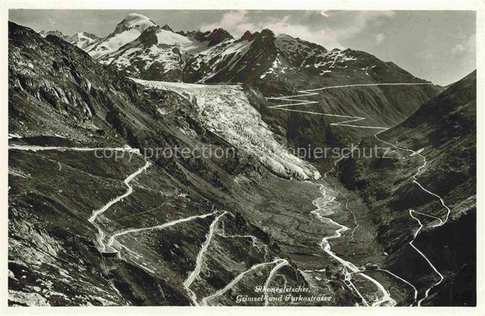 Gletscher Ferner Glacier Glaciar Ghiacciaio-- Rhone Grimsel Furkastrasse Schweiz