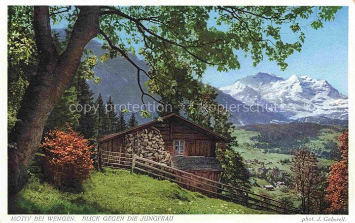 GABERELL Foto Gaberell J. Nr. Motiv bei Wengen Jungfrau