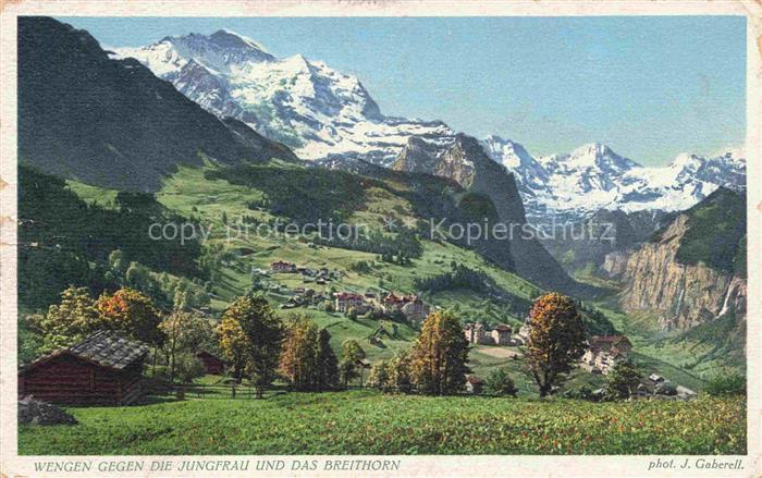 GABERELL Foto Gaberell J. Nr. Wengen Jungfrau Breithorn