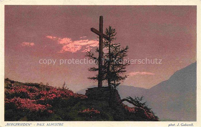GABERELL Foto Gaberell J. Nr. Bergfrieden Paix Alpestre Schweiz