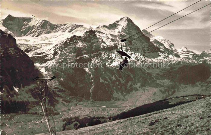 Sessellift Chairlift Telesiege Bergbahn Grindelwald Jungfrau Eiger Schweiz