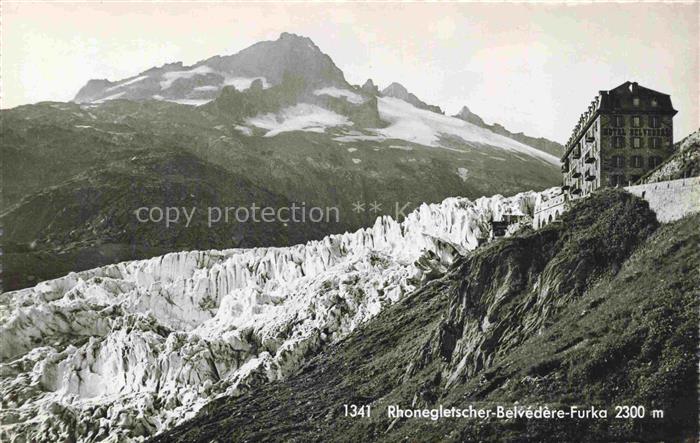 Gletscher Ferner Glacier Glaciar Ghiacciaio-- Rhone Belvedere Furka