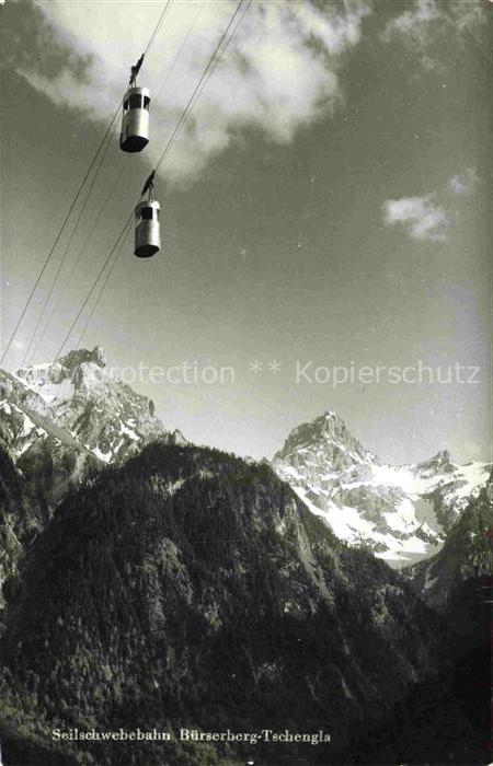 SEILBAHN Cable-Car Telepherique Seilschwebebahn Buerserberger Tschengla